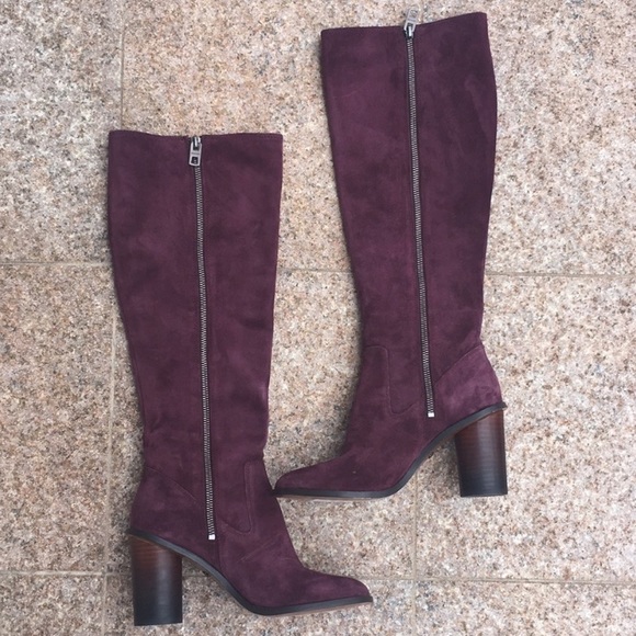 NWT burgundy over the knee booths - Picture 2 of 6